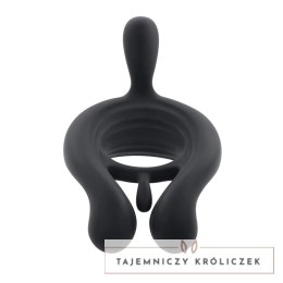 Playboy Pleasure Triple Play - silikonowy pierścień intymny, 3 silniki Playboy