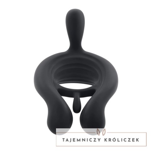 Playboy Pleasure Triple Play - silikonowy pierścień intymny, 3 silniki Playboy