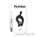 Playboy Pleasure Triple Play - silikonowy pierścień intymny, 3 silniki Playboy