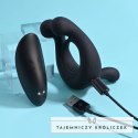 Playboy Pleasure Triple Play - silikonowy pierścień intymny, 3 silniki Playboy