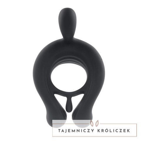 Playboy Pleasure Triple Play - silikonowy pierścień intymny, 3 silniki Playboy