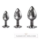 Playboy Pleasure Zestaw 3 metalowych zatyczek treningowych hematyt Playboy