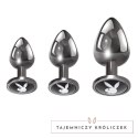 Playboy Pleasure Zestaw 3 metalowych zatyczek treningowych hematyt Playboy