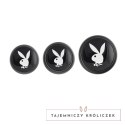 Playboy Pleasure Zestaw 3 metalowych zatyczek treningowych hematyt Playboy