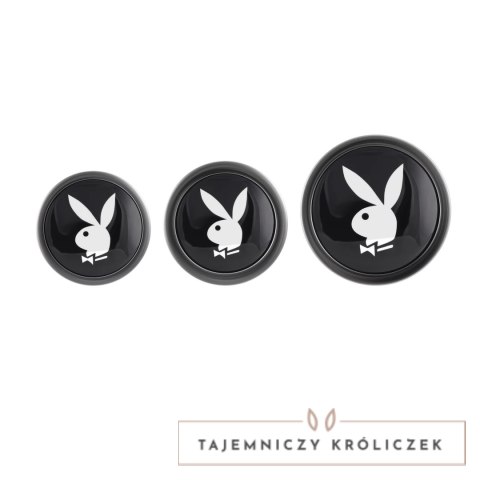 Playboy Pleasure Zestaw 3 metalowych zatyczek treningowych hematyt Playboy