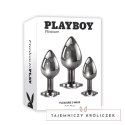 Playboy Pleasure Zestaw 3 metalowych zatyczek treningowych hematyt Playboy