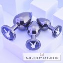Playboy Pleasure Zestaw 3 metalowych zatyczek treningowych hematyt Playboy