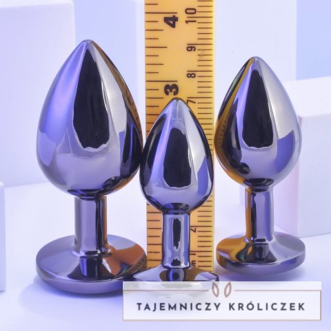 Playboy Pleasure Zestaw 3 metalowych zatyczek treningowych hematyt Playboy