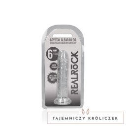 RealRock CRYSTAL CLEAR - Model z przyssawką 14,5 cm, transparentny RealRock by Shots