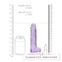 RealRock Crystal Clear 19 cm model z anatomiczną podstawą i przyssawką RealRock by Shots