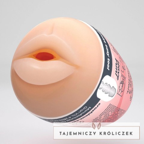 Crushious Ezy Egg Mouth Red - elastyczna maszyna intymna TPE ABS Crushious