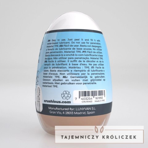 Crushious Ezy Egg The Lover Blue - elastyczna kapsuła intymna TPE ABS Crushious