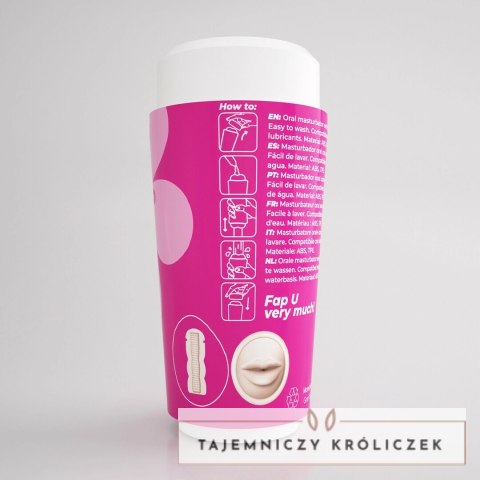 Crushious Fappucino Sweet Kiss Rożowy kubek z systemem ustnym TPE ABS Crushious