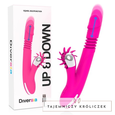 Diversia Bunny Up & Down 24 cm - silikonowy model z funkcją ruchu gora-doł DIVERSIA