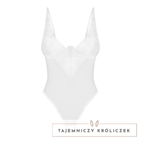 Obsessive Alissium Body z otwartą strefą, białe XS/S Obsessive