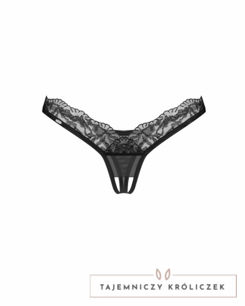 Obsessive Arrowel String Black z Otwartą Konstrukcją, Koronka, S/M Obsessive