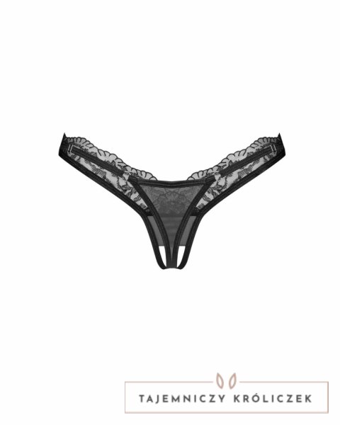 Obsessive Arrowel String Black z Otwartą Konstrukcją, Koronka, S/M Obsessive