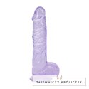 RealRock Crystal Clear 5" Model z Przyssawką Fioletowy 12,7 cm RealRock by Shots