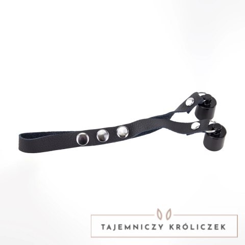 Red Leather Ballstretcher Skorzany z Obciążeniem 2x50g Czarny Regulowany Red Leather