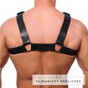 Red Leather Bulldog Harness L/XL czarny - skorzany uprząż z regulacją Red Leather