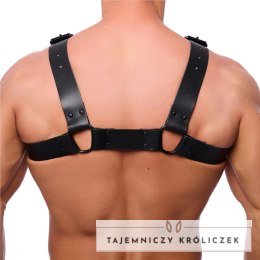 Red Leather Bulldog Harness L/XL czarny - skorzany uprząż z regulacją Red Leather