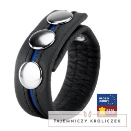 Red Leather Pasek Regulowany Skorzany Niebieski 22 mm - 30-55 mm Red Leather