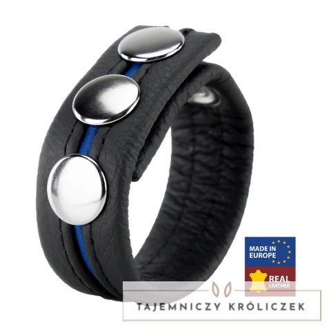 Red Leather Pasek Regulowany Skorzany Niebieski 22 mm - 30-55 mm Red Leather