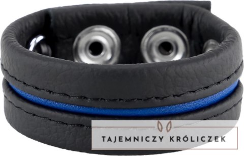 Red Leather Pasek Regulowany Skorzany Niebieski 22 mm - 30-55 mm Red Leather