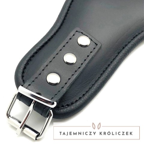 Red Leather Skorzana Obręcz na Szyję Regulowana Czarna - Europejska Produkcja Red Leather