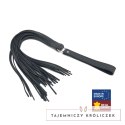 Red Leather Swift Martinet Black 75 cm - Skorzany Model z Rzemieniami Red Leather