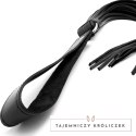 Red Leather Swift Martinet Black 75 cm - Skorzany Model z Rzemieniami Red Leather