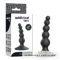Addicted Toys Plug silikonowy 10 cm czarny - miękki, anatomiczny ADDICTED