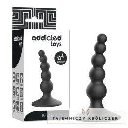Addicted Toys Plug silikonowy 10 cm czarny - miękki, anatomiczny ADDICTED