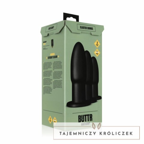 BUTTR Cluster Bombs Zestaw Treningowy Anatomicznych Wtyczek 3 szt. BUTTR