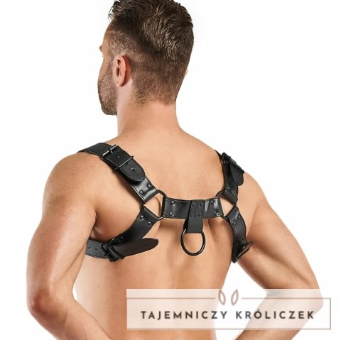 Bruno Uprząż Skorzana Czarna, Regulowana 24-32 cm Bedroom Fantasies