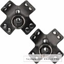 CalExotics Euphoria O-Ring nakładki na piersi czarne, metalowe detale CALEXOTICS
