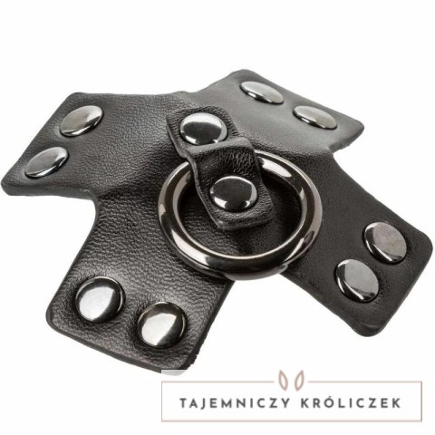 CalExotics Euphoria O-Ring nakładki na piersi czarne, metalowe detale CALEXOTICS