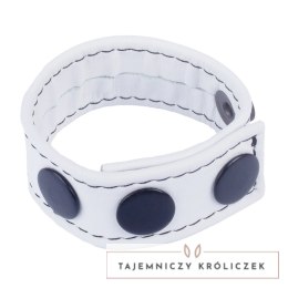 Cocky Pasek Regulowany Skorzany Model White - Maks. 60 mm, Europejski Red Leather