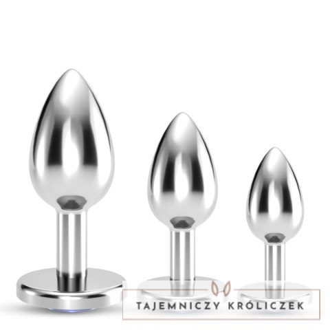 Crushious Bijou Anal Train Trio - Zestaw 3 ozdobnych korkow, niebieski Crushious