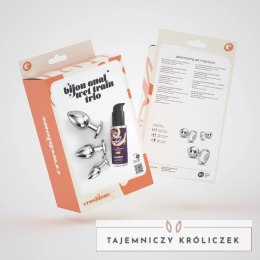 Crushious Bijou Wet Train Trio - Zestaw 3 ozdobnych wtyczek, przezroczyste Crushious