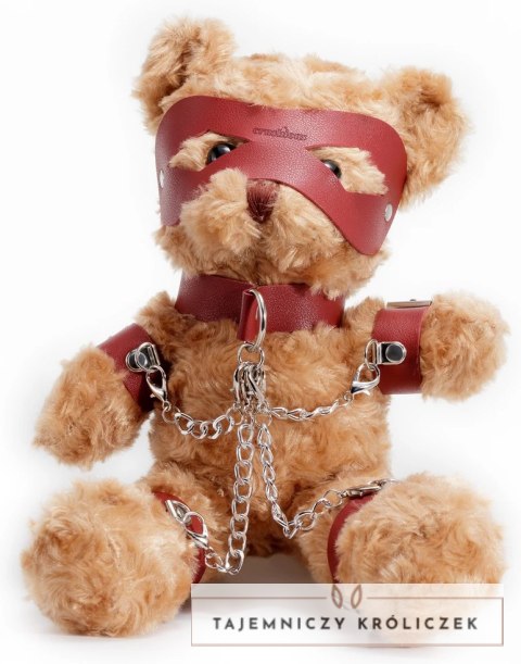 Crushious Crushito Pluszowy Miś z Akcesoriami Bondage 31 cm Czerwony Crushious