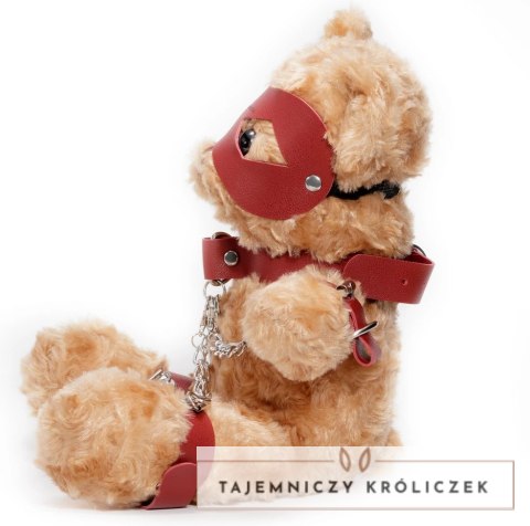 Crushious Crushito Pluszowy Miś z Akcesoriami Bondage 31 cm Czerwony Crushious