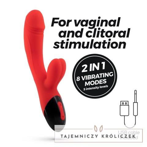 Crushious Dare Dong Red - Wielofunkcyjny Model Intymny z Wibracjami USB Crushious