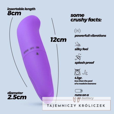 Crushious G-Finder Mini Masażer Punktowy Fioletowy 8 cm ABS Crushious