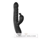 Crushious Lapin Black - Intymne urządzenie z funkcją ruchu i podwojną stymulacją Crushious