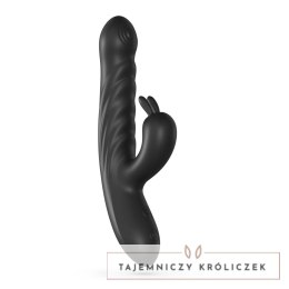 Crushious Lapin Black - Intymne urządzenie z funkcją ruchu i podwojną stymulacją Crushious