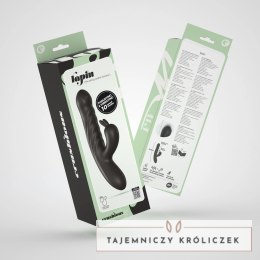 Crushious Lapin Black - Intymne urządzenie z funkcją ruchu i podwojną stymulacją Crushious