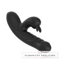 Crushious Lapin Black - Intymne urządzenie z funkcją ruchu i podwojną stymulacją Crushious