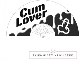 Cum Lover Fan 64 cm - dekoracyjny wachlarz biało-czarny M Proud