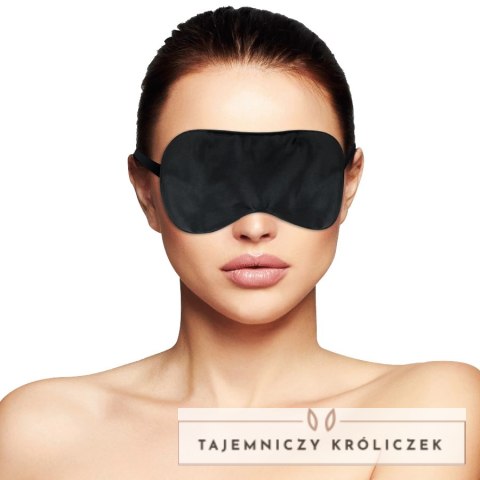 Darkness Basic Black Mask - satynowa, regulowana opaska na oczy DARKNESS